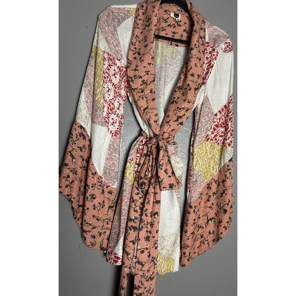 Beautiful Anthropology floreat Effie Patchwork Kimono Size Xs/s Boho Festival - Picture 2 of 8